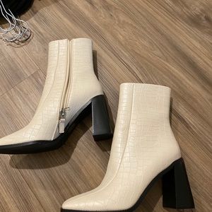 Square toe booties